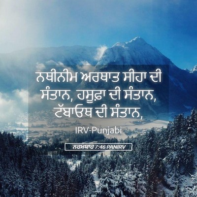 Picture 05 - ਨਹਮਯਾਹ 7:46 PANIRV - ਨਥੀਨੀਮ ਅਰਥਾਤ ਸੀਹਾ - Bible Verse Picture
