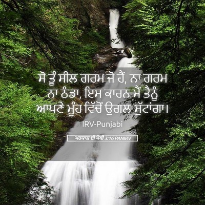 Picture 05 - ਪਰਕਾਸ਼ ਦੀ ਪੋਥੀ 3:16 PANIRV - ਸੋ ਤੂੰ ਸੀਲ ਗਰਮ ਜੋ - Bible Verse Picture