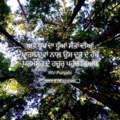 Picture 05 - ਪਰਕਾਸ਼ ਦੀ ਪੋਥੀ 8:4 PANIRV - ਅਤੇ ਧੂਪ ਦਾ ਧੂੰਆਂ - Bible Verse Picture