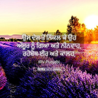 Picture 05 - ਪੈਦਾਇਸ਼ 10:11 PANIRV - ਉਸ ਦੇਸ਼ ਤੋਂ ਨਿੱਕਲ - Bible Verse Picture