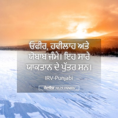 Picture 05 - ਪੈਦਾਇਸ਼ 10:29 PANIRV - ਓਫੀਰ, ਹਵੀਲਾਹ ਅਤੇ - Bible Verse Picture