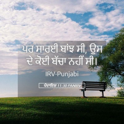 Picture 05 - ਪੈਦਾਇਸ਼ 11:30 PANIRV - ਪਰ ਸਾਰਈ ਬਾਂਝ ਸੀ, ਉਸ - Bible Verse Picture