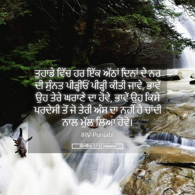 Picture 05 - ਪੈਦਾਇਸ਼ 17:12 PANIRV - ਤੁਹਾਡੇ ਵਿੱਚ ਹਰ ਇੱਕ - Bible Verse Picture
