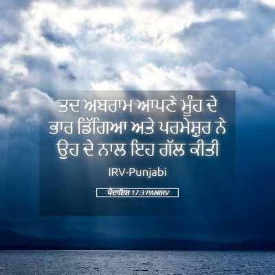 Picture 05 - ਪੈਦਾਇਸ਼ 17:3 PANIRV - ਤਦ ਅਬਰਾਮ ਆਪਣੇ ਮੂੰਹ - Bible Verse Picture