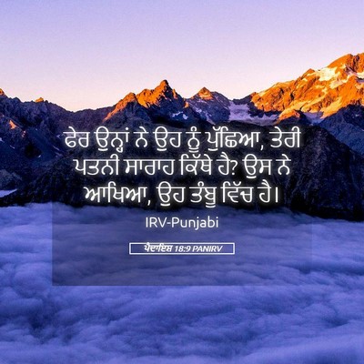 Picture 05 - ਪੈਦਾਇਸ਼ 18:9 PANIRV - ਫੇਰ ਉਨ੍ਹਾਂ ਨੇ ਉਹ - Bible Verse Picture