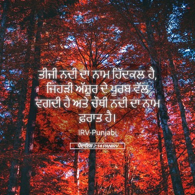 Picture 05 - ਪੈਦਾਇਸ਼ 2:14 PANIRV - ਤੀਜੀ ਨਦੀ ਦਾ ਨਾਮ - Bible Verse Picture