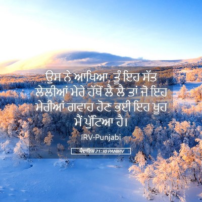 Picture 05 - ਪੈਦਾਇਸ਼ 21:30 PANIRV - ਉਸ ਨੇ ਆਖਿਆ, ਤੂੰ ਇਹ - Bible Verse Picture