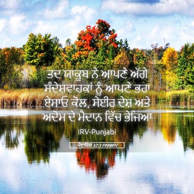 Picture 05 - ਪੈਦਾਇਸ਼ 32:3 PANIRV - ਤਦ ਯਾਕੂਬ ਨੇ ਆਪਣੇ - Bible Verse Picture