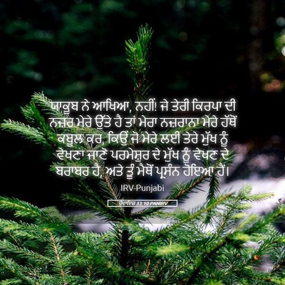 Picture 05 - ਪੈਦਾਇਸ਼ 33:10 PANIRV - ਯਾਕੂਬ ਨੇ ਆਖਿਆ, - Bible Verse Picture