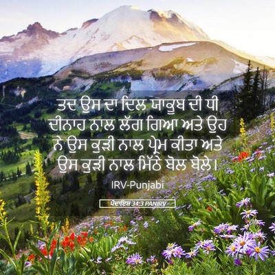 Picture 05 - ਪੈਦਾਇਸ਼ 34:3 PANIRV - ਤਦ ਉਸ ਦਾ ਦਿਲ ਯਾਕੂਬ - Bible Verse Picture
