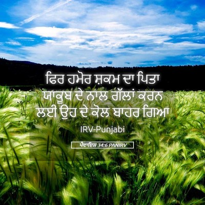 Picture 05 - ਪੈਦਾਇਸ਼ 34:6 PANIRV - ਫਿਰ ਹਮੋਰ ਸ਼ਕਮ ਦਾ - Bible Verse Picture