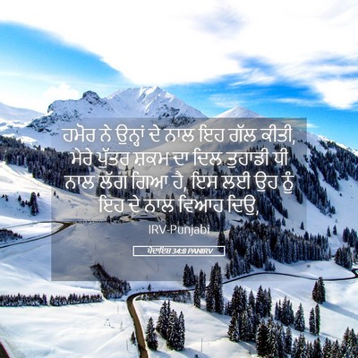Picture 05 - ਪੈਦਾਇਸ਼ 34:8 PANIRV - ਹਮੋਰ ਨੇ ਉਨ੍ਹਾਂ ਦੇ - Bible Verse Picture