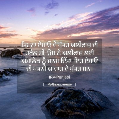 Picture 05 - ਪੈਦਾਇਸ਼ 36:12 PANIRV - ਤਿਮਨਾ ਏਸਾਓ ਦੇ - Bible Verse Picture