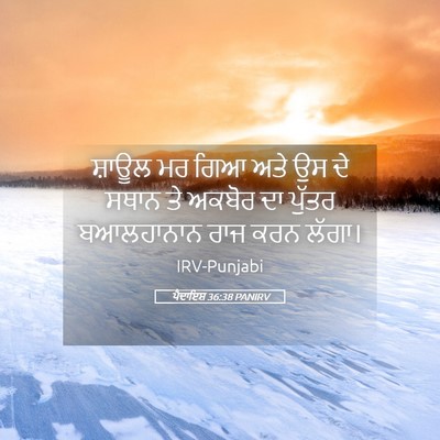 Picture 05 - ਪੈਦਾਇਸ਼ 36:38 PANIRV - ਸ਼ਾਊਲ ਮਰ ਗਿਆ ਅਤੇ ਉਸ - Bible Verse Picture