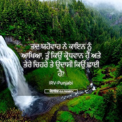 Picture 05 - ਪੈਦਾਇਸ਼ 4:6 PANIRV - ਤਦ ਯਹੋਵਾਹ ਨੇ ਕਾਇਨ - Bible Verse Picture