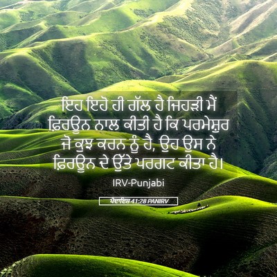 Picture 05 - ਪੈਦਾਇਸ਼ 41:28 PANIRV - ਇਹ ਇਹੋ ਹੀ ਗੱਲ ਹੈ - Bible Verse Picture