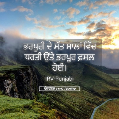 Picture 05 - ਪੈਦਾਇਸ਼ 41:47 PANIRV - ਭਰਪੂਰੀ ਦੇ ਸੱਤ - Bible Verse Picture
