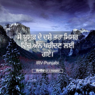 Picture 05 - ਪੈਦਾਇਸ਼ 42:3 PANIRV - ਸੋ ਯੂਸੁਫ਼ ਦੇ ਦਸੇ - Bible Verse Picture