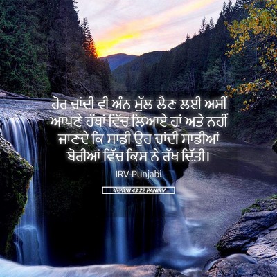 Picture 05 - ਪੈਦਾਇਸ਼ 43:22 PANIRV - ਹੋਰ ਚਾਂਦੀ ਵੀ ਅੰਨ - Bible Verse Picture