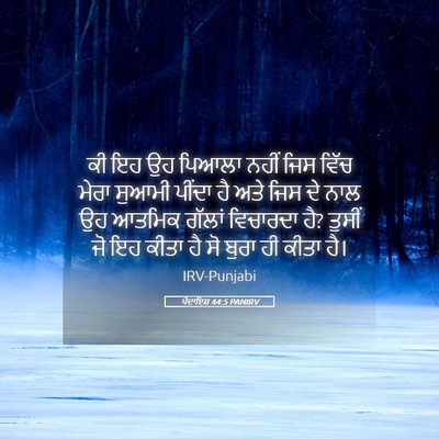 Picture 05 - ਪੈਦਾਇਸ਼ 44:5 PANIRV - ਕੀ ਇਹ ਉਹ ਪਿਆਲਾ ਨਹੀਂ - Bible Verse Picture