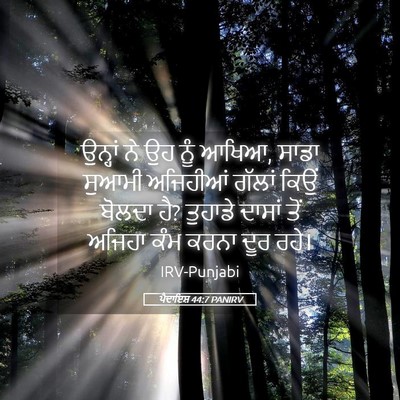 Picture 05 - ਪੈਦਾਇਸ਼ 44:7 PANIRV - ਉਨ੍ਹਾਂ ਨੇ ਉਹ ਨੂੰ - Bible Verse Picture