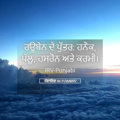 Picture 05 - ਪੈਦਾਇਸ਼ 46:9 PANIRV - ਰਊਬੇਨ ਦੇ ਪੁੱਤਰ: - Bible Verse Picture