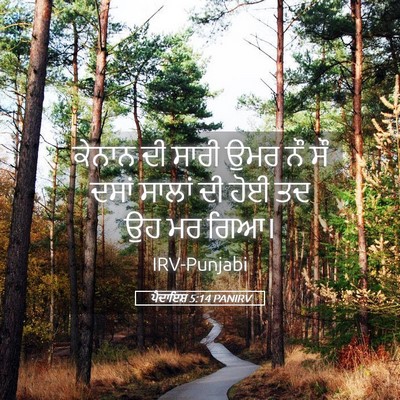 Picture 05 - ਪੈਦਾਇਸ਼ 5:14 PANIRV - ਕੇਨਾਨ ਦੀ ਸਾਰੀ ਉਮਰ - Bible Verse Picture