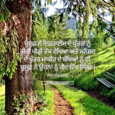 Picture 05 - ਪੈਦਾਇਸ਼ 50:23 PANIRV - ਯੂਸੁਫ਼ ਨੇ ਇਫ਼ਰਾਈਮ - Bible Verse Picture