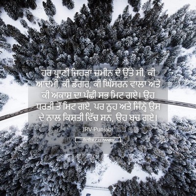 Picture 05 - ਪੈਦਾਇਸ਼ 7:23 PANIRV - ਹਰ ਪ੍ਰਾਣੀ ਜਿਹੜਾ - Bible Verse Picture