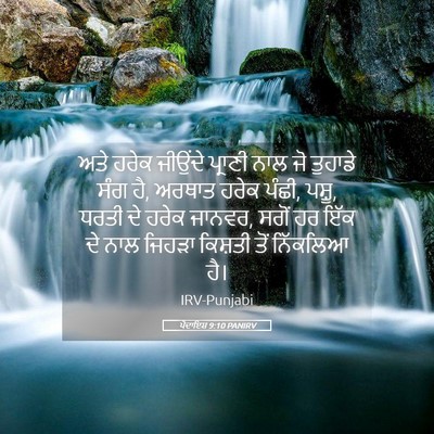 Picture 05 - ਪੈਦਾਇਸ਼ 9:10 PANIRV - ਅਤੇ ਹਰੇਕ ਜੀਉਂਦੇ - Bible Verse Picture