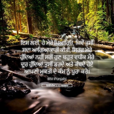 Picture 05 - ਫਿਲਿੱਪੀਆਂ 2:12 PANIRV - ਇਸ ਲਈ, ਹੇ ਮੇਰੇ - Bible Verse Picture