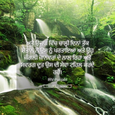 Picture 05 - ਮਰਕੁਸ 1:13 PANIRV - ਅਤੇ ਉਜਾੜ ਵਿੱਚ - Bible Verse Picture