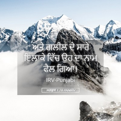 Picture 05 - ਮਰਕੁਸ 1:28 PANIRV - ਅਤੇ ਗਲੀਲ ਦੇ ਸਾਰੇ - Bible Verse Picture