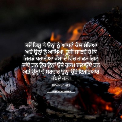 Picture 05 - ਮਰਕੁਸ 10:42 PANIRV - ਤਦੋਂ ਯਿਸੂ ਨੇ - Bible Verse Picture