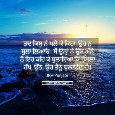 Picture 05 - ਮਰਕੁਸ 10:49 PANIRV - ਤਦ ਯਿਸੂ ਨੇ ਖਲੋ ਕੇ - Bible Verse Picture
