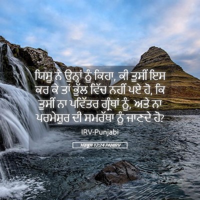 Picture 05 - ਮਰਕੁਸ 12:24 PANIRV - ਯਿਸੂ ਨੇ ਉਨ੍ਹਾਂ ਨੂੰ - Bible Verse Picture