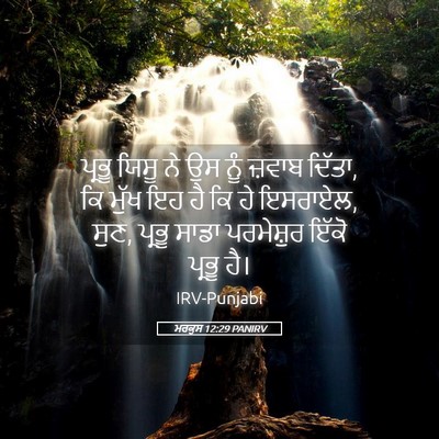 Picture 05 - ਮਰਕੁਸ 12:29 PANIRV - ਪ੍ਰਭੂ ਯਿਸੂ ਨੇ ਉਸ - Bible Verse Picture