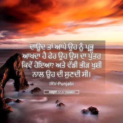Picture 05 - ਮਰਕੁਸ 12:37 PANIRV - ਦਾਊਦ ਤਾਂ ਆਪੇ ਉਹ ਨੂੰ - Bible Verse Picture