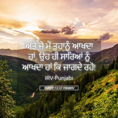 Picture 05 - ਮਰਕੁਸ 13:37 PANIRV - ਅਤੇ ਜੋ ਮੈਂ ਤੁਹਾਨੂੰ - Bible Verse Picture