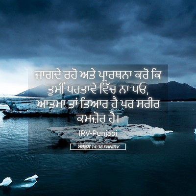 Picture 05 - ਮਰਕੁਸ 14:38 PANIRV - ਜਾਗਦੇ ਰਹੋ ਅਤੇ - Bible Verse Picture