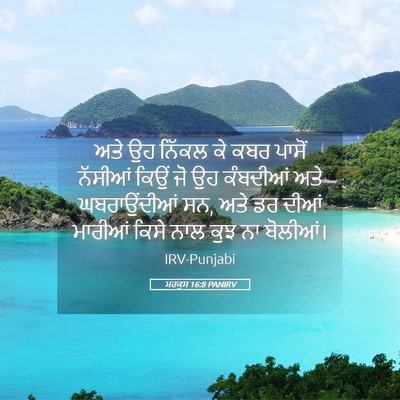 Picture 05 - ਮਰਕੁਸ 16:8 PANIRV - ਅਤੇ ਉਹ ਨਿੱਕਲ ਕੇ ਕਬਰ - Bible Verse Picture