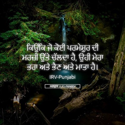 Picture 05 - ਮਰਕੁਸ 3:35 PANIRV - ਕਿਉਂਕਿ ਜੋ ਕੋਈ - Bible Verse Picture