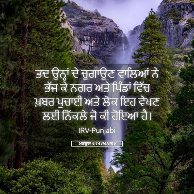 Picture 05 - ਮਰਕੁਸ 5:14 PANIRV - ਤਦ ਉਨ੍ਹਾਂ ਦੇ - Bible Verse Picture