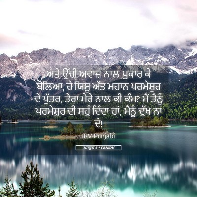 Picture 05 - ਮਰਕੁਸ 5:7 PANIRV - ਅਤੇ ਉੱਚੀ ਅਵਾਜ਼ ਨਾਲ - Bible Verse Picture