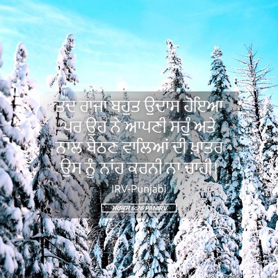 Picture 05 - ਮਰਕੁਸ 6:26 PANIRV - ਤਦ ਰਾਜਾ ਬਹੁਤ ਉਦਾਸ - Bible Verse Picture