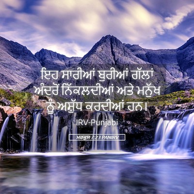 Picture 05 - ਮਰਕੁਸ 7:23 PANIRV - ਇਹ ਸਾਰੀਆਂ ਬੁਰੀਆਂ - Bible Verse Picture