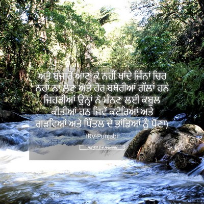 Picture 05 - ਮਰਕੁਸ 7:4 PANIRV - ਅਤੇ ਬਜਾਰੋਂ ਆਣ ਕੇ - Bible Verse Picture
