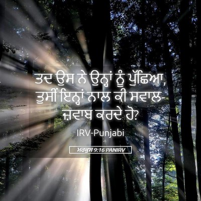 Picture 05 - ਮਰਕੁਸ 9:16 PANIRV - ਤਦ ਉਸ ਨੇ ਉਨ੍ਹਾਂ ਨੂੰ - Bible Verse Picture