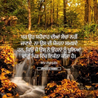 Picture 05 - ਮੀਕਾਹ 4:12 PANIRV - ਪਰ ਉਹ ਯਹੋਵਾਹ ਦੀਆਂ - Bible Verse Picture