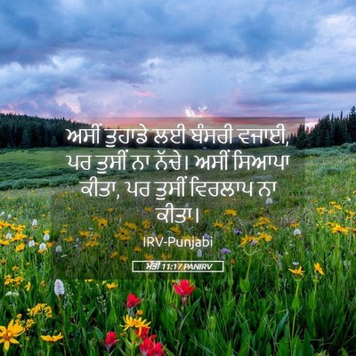 Picture 05 - ਮੱਤੀ 11:17 PANIRV - ਅਸੀਂ ਤੁਹਾਡੇ ਲਈ - Bible Verse Picture